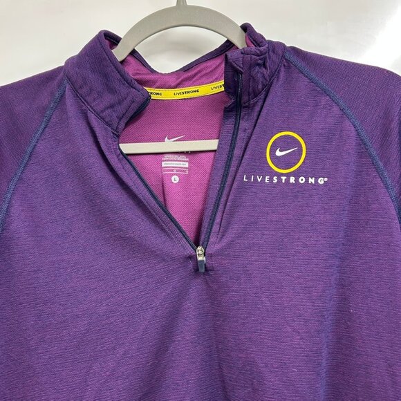 0423 Nike Dri-FIT LIVESTRONG Quarter Zip Running Jacket – Long Sleeve Activewear - Picture 2 of 10